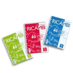 Ricambi forati a5 1rigo 80gr quaxima 40fg 80gr pigna
