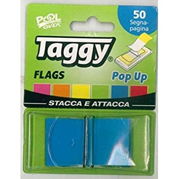 Segnapagina plastificati riposizionabili colore blu 50 pezzi 2