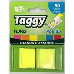 Segnapagina plastificati riposizionabili colore giallo 50 pezzi