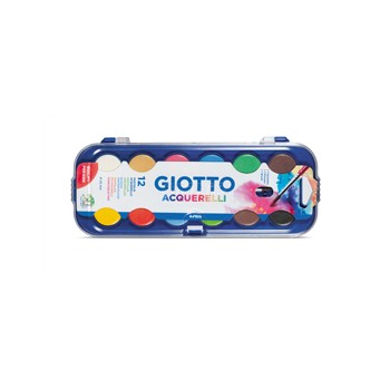 Colori acquerello in 12 colori pastiglie da 30mm giotto
