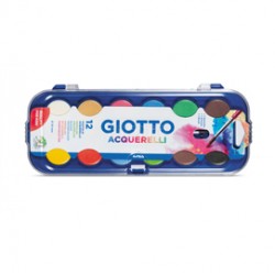 Colori acquerello in 12 colori pastiglie da 30mm giotto