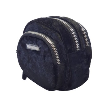 Portatutto round vellutato nero, verde, blu, viola 2