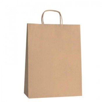 Shopper in carta con manico colore avana kraft naturale 46x16x49 cm 2