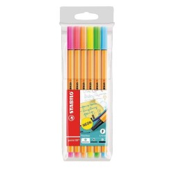 Stabilo Point 88 Colori assortiti Neon - Confezione 6 pz.