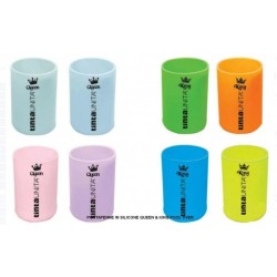 Barattolo portapenne in silicone Tinta Unita Queen & King colori assortiti