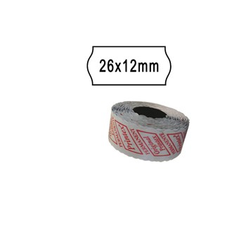 Pacco da 10 Rotoli da 1000 etichette prezzatrice 26x12mm...