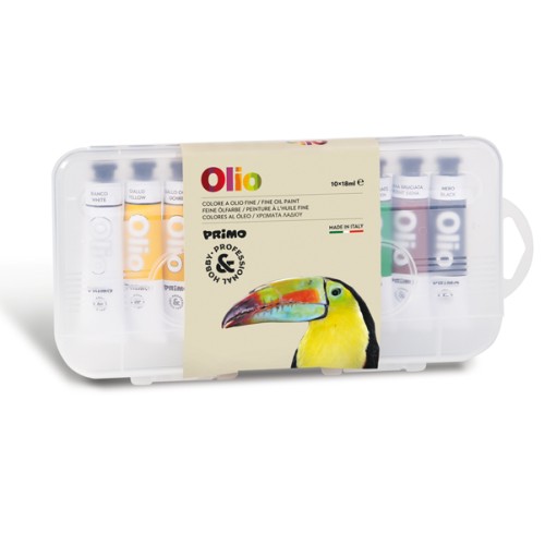 Astuccio 10 tubetti colori a olio 18 ml