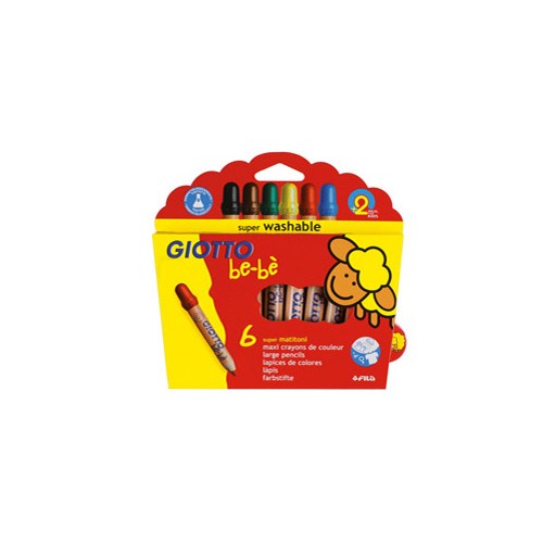 Astuccio 6 supermatitoni c/temperino Giotto be-bè
