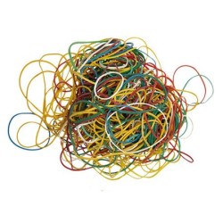 Elastici in gomma 100 gr colori assortiti