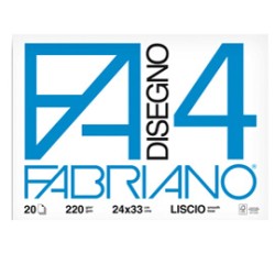 Album blocco Fabriano 4 F4 24x33cm 220gr 20fg liscio riquadrato
