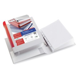 Raccoglitore personalizzabile Stelvio TI - 2 anelli a D 25 mm - dorso 4 cm - 22 x 30 cm - bianco