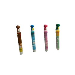 Penna Dinosauro Multicolor 10 colori con pupazzo Dinosauro - 4 fantasie